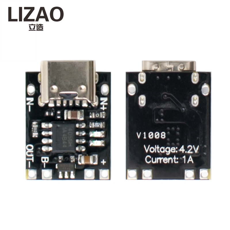 Diy Wearable Electronics - LIZAO Type-C USB แบตเตอรี่ลิเธียมขนาดเล็กพิเศษ บอร์ดชาร์จ 1A