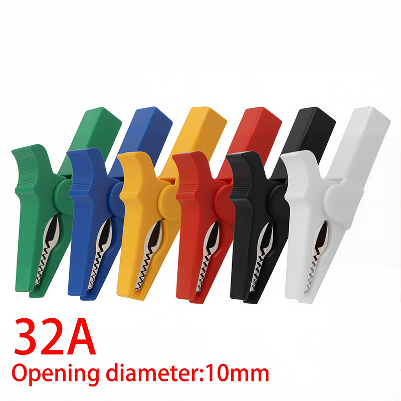 Crocodile Clip Set - 6pcs คลิปจระเข้ 55 มม.ทดสอบแบตเตอรี่จระเข้ Clamp Connector