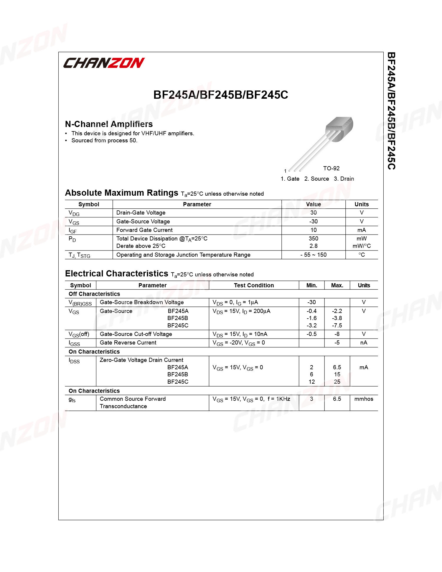 10Pcs BF245A TO-92 N-Channel J - Diy Electronics Youtube Channel บทวิจารณ์และราคา