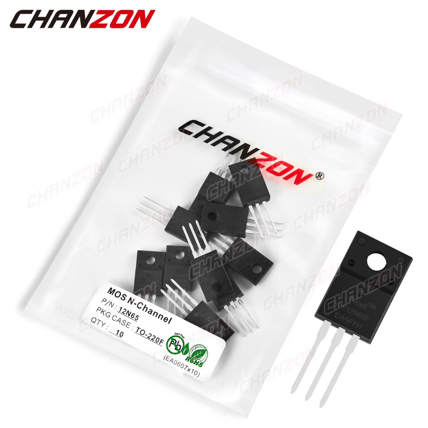 10Pcs 12N65 TO-220F N-Channel  - Diy Electronics Youtube Channel บทวิจารณ์และราคา