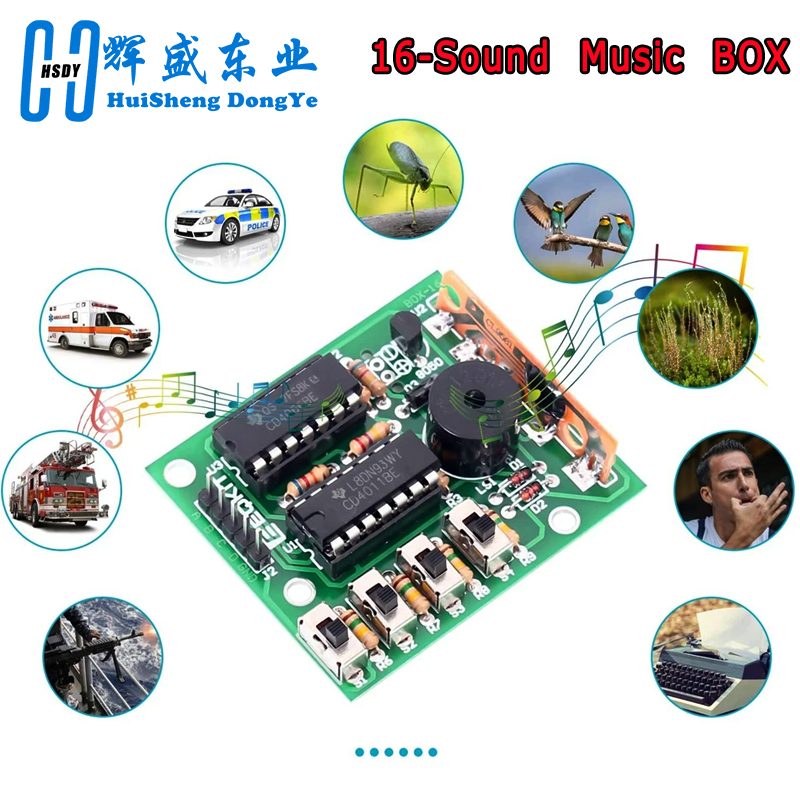 16 เพลงเสียงกล่อง BOX-16 Board - Diy Electronics Kits For Kids บทวิจารณ์และราคา