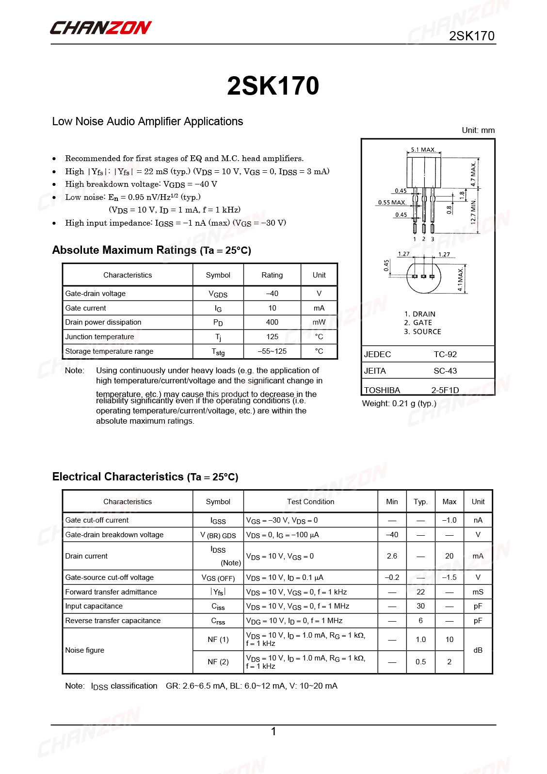 10Pcs 2SK170 TO-92เครื่องขยายเ - Diy Electronics Youtube Channel บทวิจารณ์และราคา