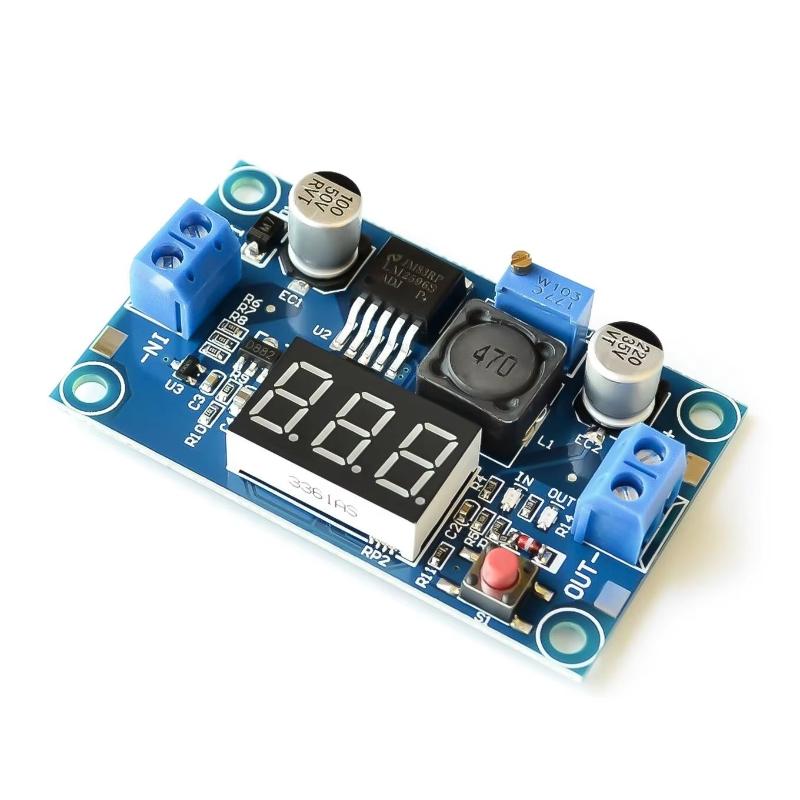 โมดูลจ่ายไฟ LM2596 พร้อมหน้าจอ - Diy Electronics Power Supply บทวิจารณ์และราคา