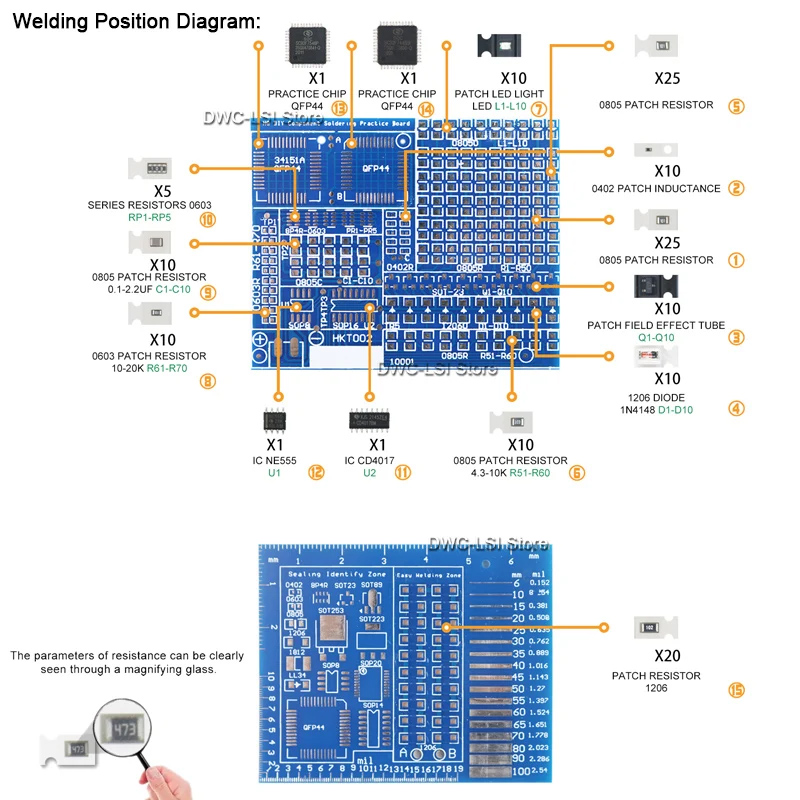 ส่วนประกอบ SMD/SMT การประสาน ค - Diy Electronics Kits For Kids บทวิจารณ์และราคา