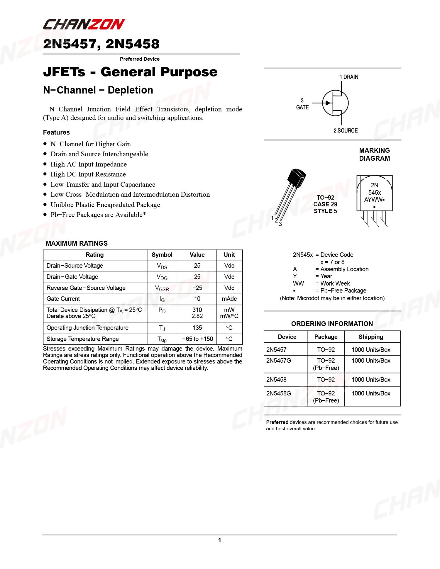 10Pcs 2N5457 TO-92 N-Channel เ - Diy Electronics Youtube Channel บทวิจารณ์และราคา