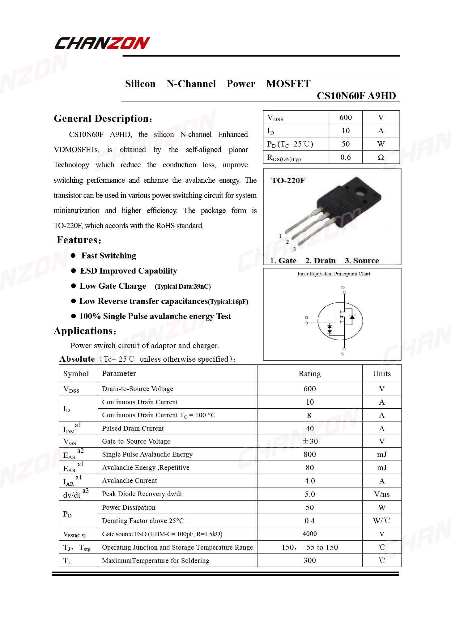 10Pcs 10N60 TO-220F N-Channel  - Diy Electronics Youtube Channel บทวิจารณ์และราคา