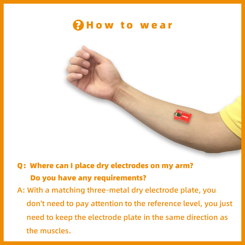 Biosensor EMG Biometrics Dry E - Diy Wearable Electronics บทวิจารณ์และราคา