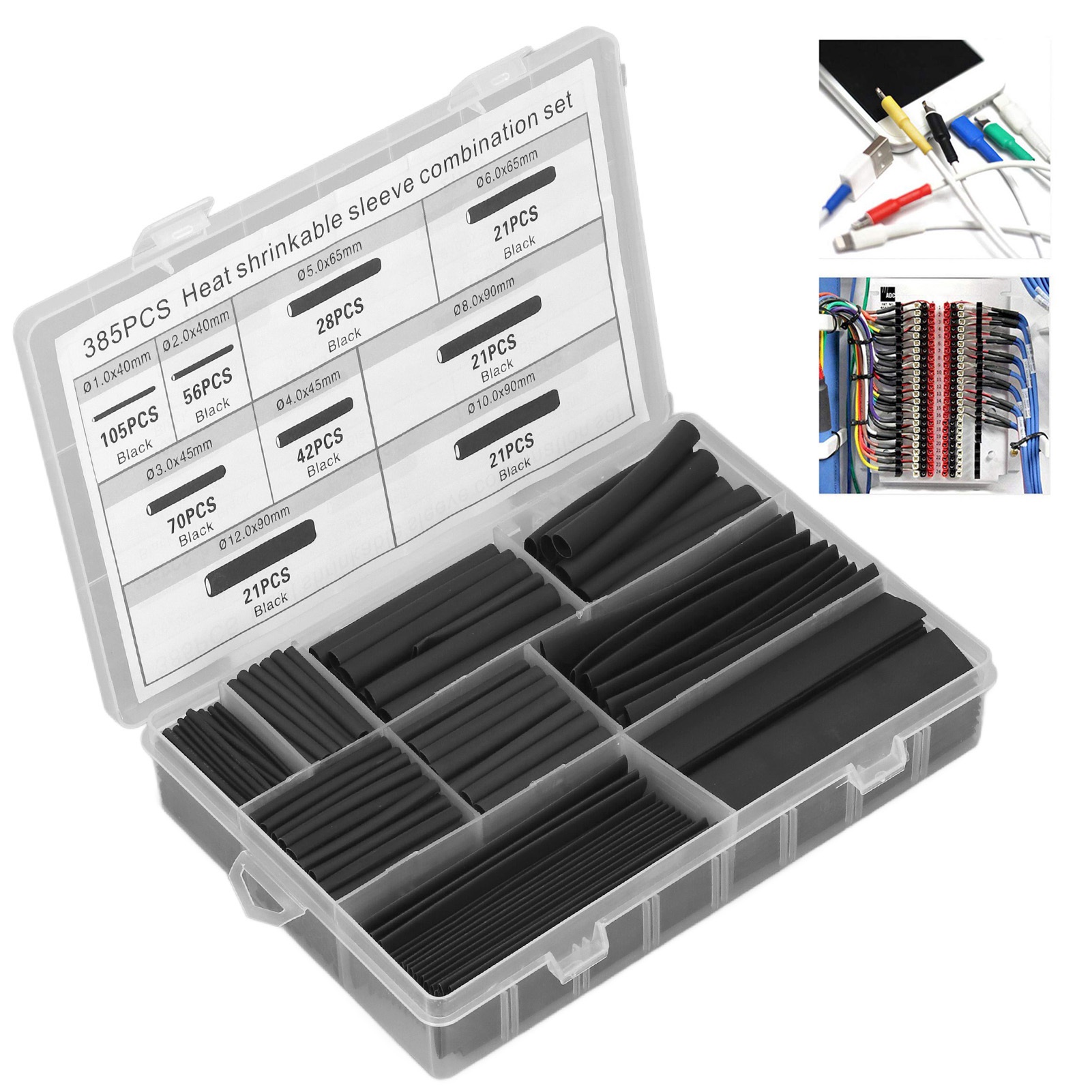 ชุดท่อหดความร้อน 385 ชิ้น สำหร - Heat Shrink Tubing บทวิจารณ์และราคา