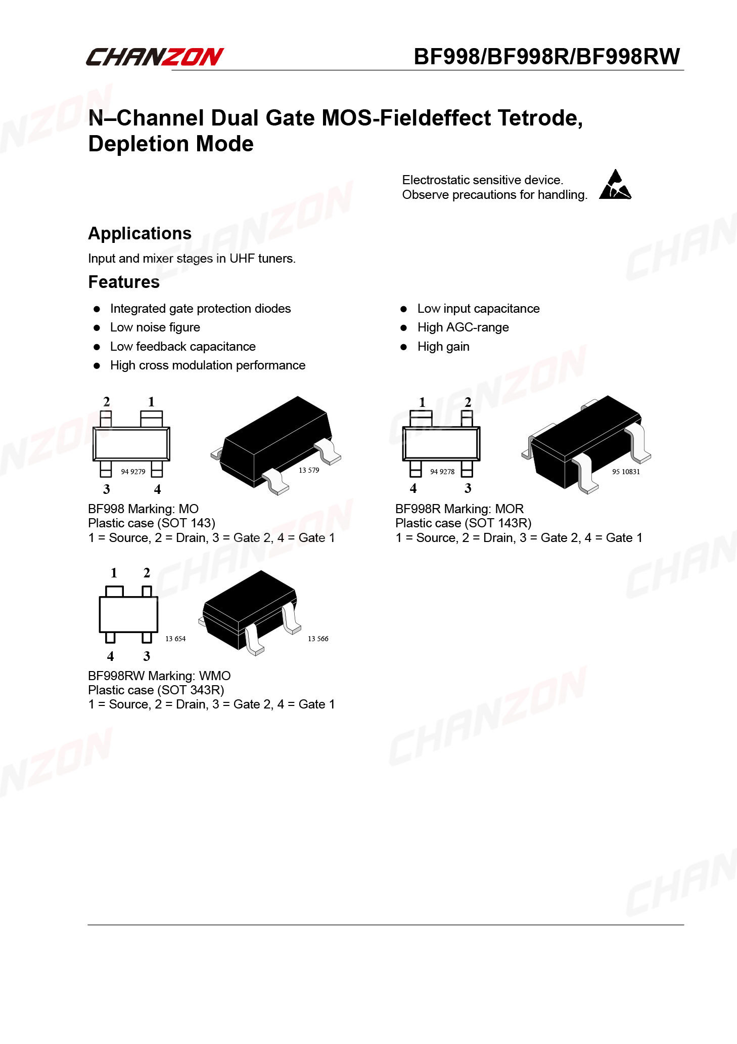 10Pcs BF998 SOT-143 N-Channel  - Diy Electronics Youtube Channel บทวิจารณ์และราคา